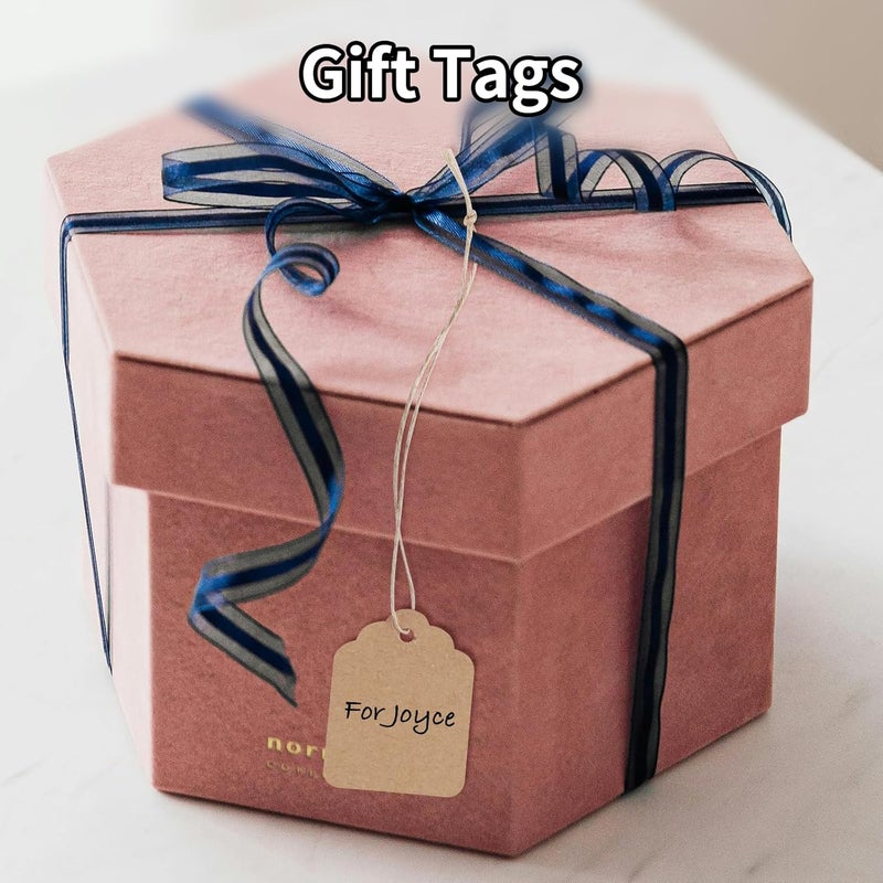 Cuttte Price Tags with String Attached - 500PCS Kraft Paper Hang Tags for Labeling Gifts Bags Clothes Jewelry Retail Garage/Yard Sale for Pricing 1.4x1.8inch - Image 5